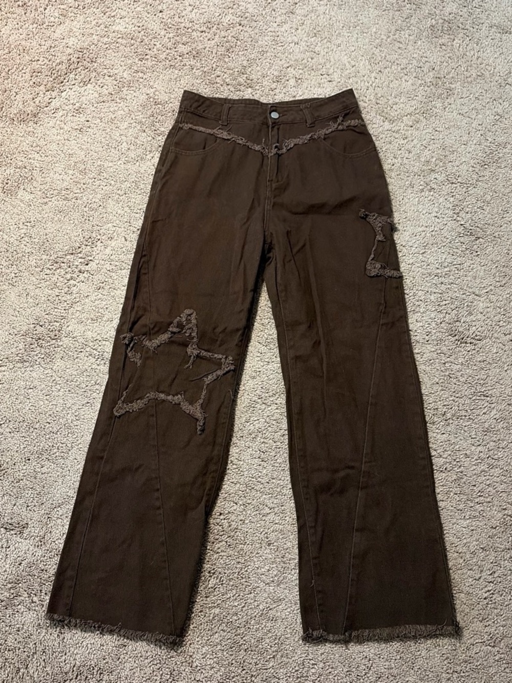 Y2K Brown star jeans
